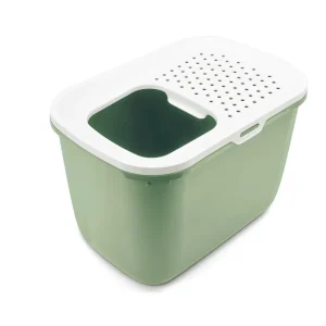 Echt SAVIC Toilette Hop In grün/weiß 58x39x39cm Katzentoilette